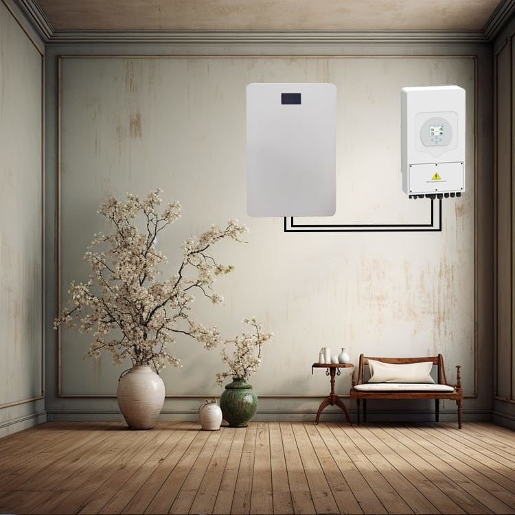 5.12kwh هیبرید سولر دیوار Lifepo4 باتری همه در یک برای مسکونی